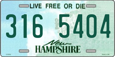 NH license plate 3165404