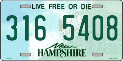 NH license plate 3165408