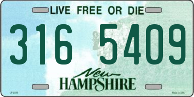 NH license plate 3165409