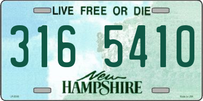 NH license plate 3165410