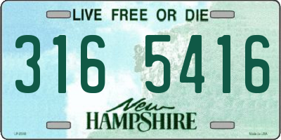 NH license plate 3165416