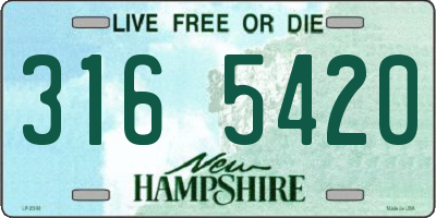 NH license plate 3165420