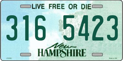 NH license plate 3165423