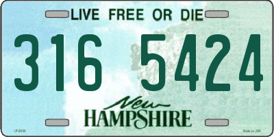 NH license plate 3165424