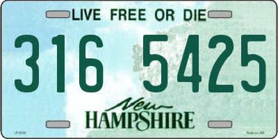 NH license plate 3165425