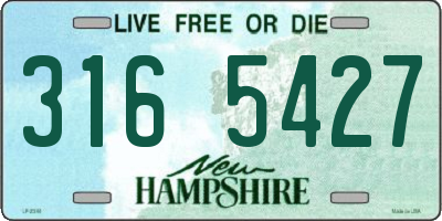 NH license plate 3165427