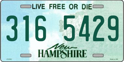 NH license plate 3165429
