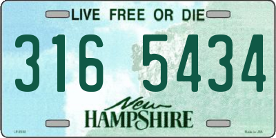 NH license plate 3165434