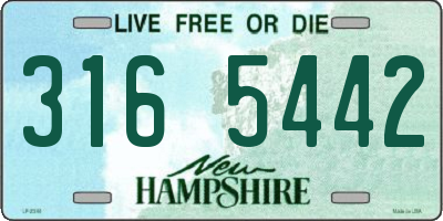 NH license plate 3165442