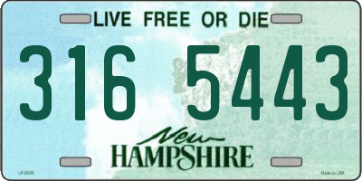NH license plate 3165443