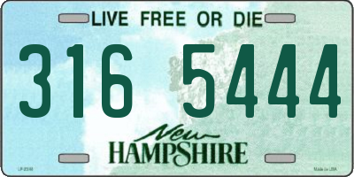 NH license plate 3165444