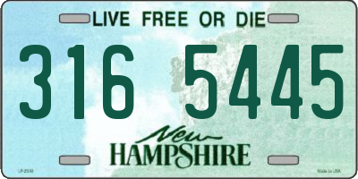 NH license plate 3165445