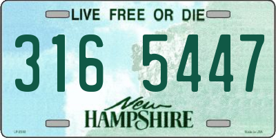 NH license plate 3165447