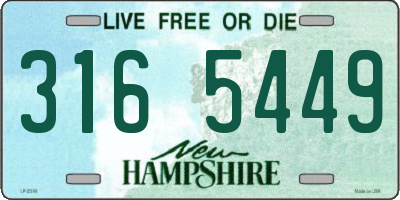 NH license plate 3165449