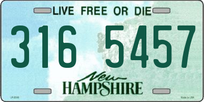 NH license plate 3165457