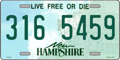 NH license plate 3165459