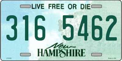 NH license plate 3165462