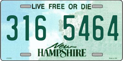 NH license plate 3165464