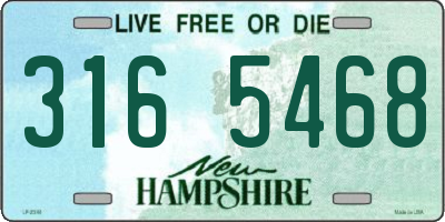 NH license plate 3165468