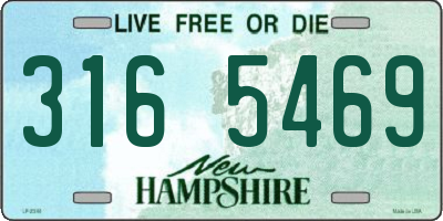 NH license plate 3165469