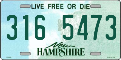 NH license plate 3165473