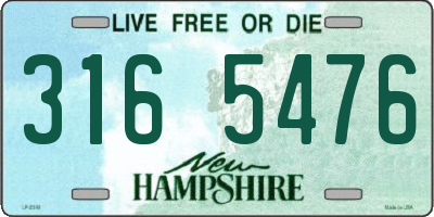 NH license plate 3165476