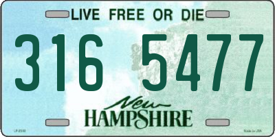 NH license plate 3165477