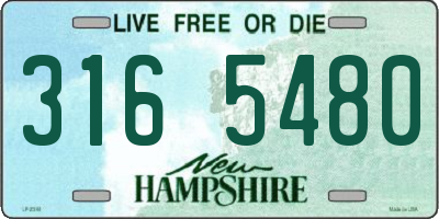 NH license plate 3165480