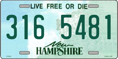 NH license plate 3165481