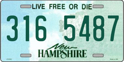 NH license plate 3165487