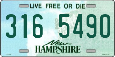 NH license plate 3165490