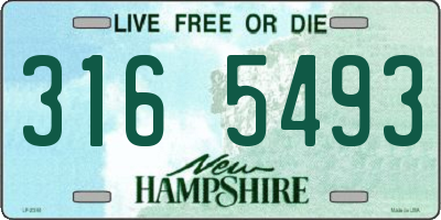 NH license plate 3165493