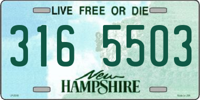 NH license plate 3165503
