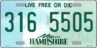 NH license plate 3165505