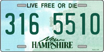 NH license plate 3165510
