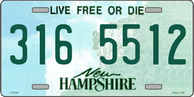NH license plate 3165512
