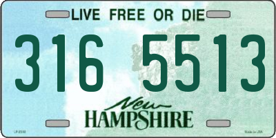 NH license plate 3165513