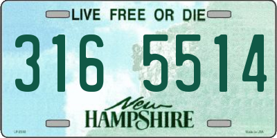 NH license plate 3165514