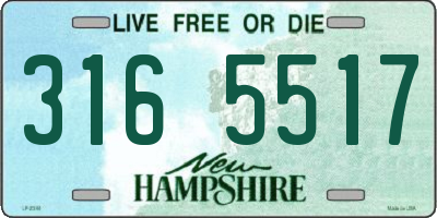 NH license plate 3165517