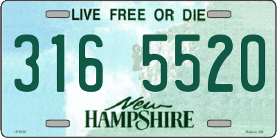 NH license plate 3165520
