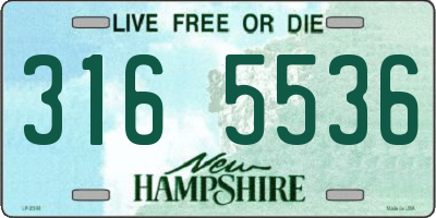NH license plate 3165536