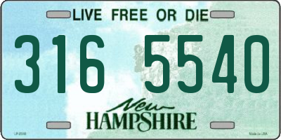 NH license plate 3165540