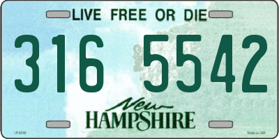 NH license plate 3165542
