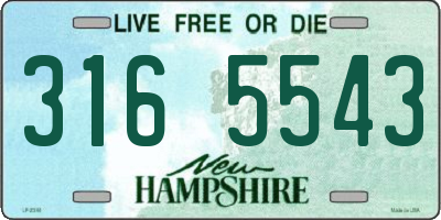 NH license plate 3165543