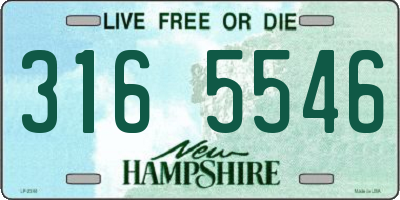 NH license plate 3165546