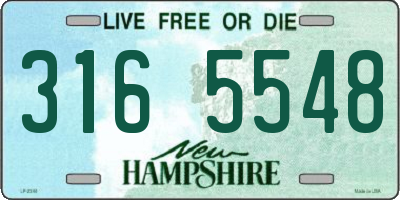 NH license plate 3165548