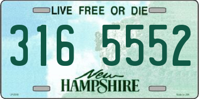 NH license plate 3165552