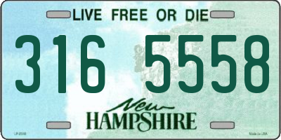 NH license plate 3165558