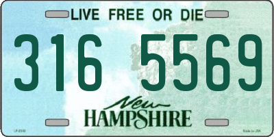 NH license plate 3165569