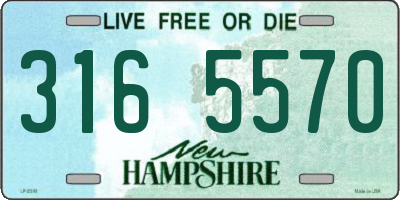 NH license plate 3165570